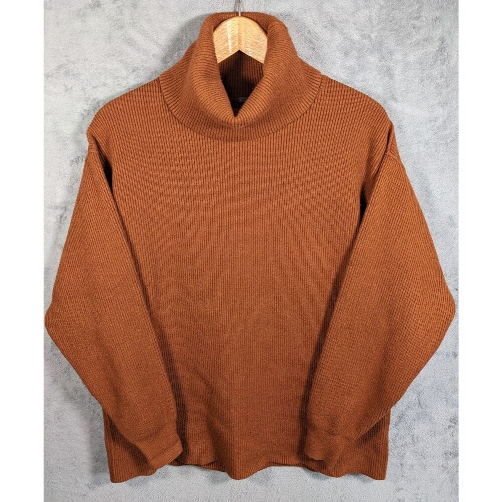 Free People Sweater Softly Structured Turtleneck Brown Women's Size XS Oversized